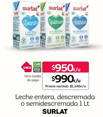 Surlat leche entera, descremada o semidescremada