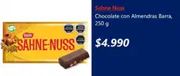 Lider Sahne nuss chocolate con almendras barra oferta