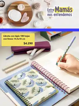 Casaideas Libreta con lápiz 100 hojas con líneas 14,5x18 cm para mamá oferta