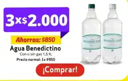Unimarc benedictino agua oferta