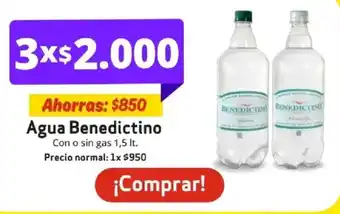Unimarc benedictino agua oferta