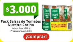Unimarc Nuestra Cocina salsas de tomates oferta