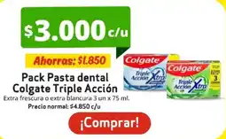 Unimarc Colgate triple accion pasta dental oferta