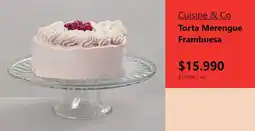 Santa Isabel Cuisine & Co torta merengue frambuesa oferta
