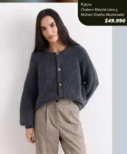 Paris Pulcro chaleco mezcla lana y mohair diseño abotonado oferta