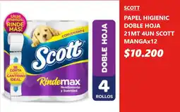 Central Mayorista Scott Rindemax papel higienico oferta