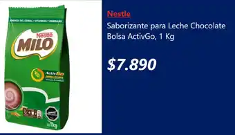 Nestlé saborizante para leche chocolate bolsa activgo