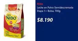 Lider Nido leche en polvo semidescremada etapa 1+ bolsa oferta