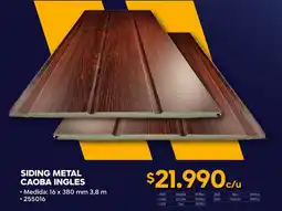 Construmart Siding metal caoba ingles oferta