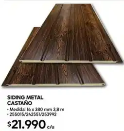 Construmart Siding metal castaño oferta
