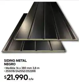 Construmart Siding metal negro oferta