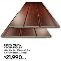 Construmart Siding metal caoba ingles oferta