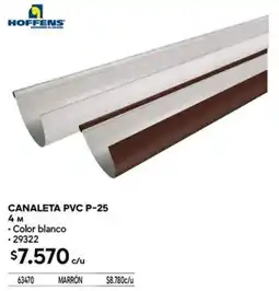 Construmart Hoffens canaleta pvc p-25 oferta