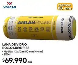 Construmart Volcan lana de vidrio rollo libre R188 oferta