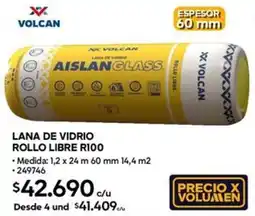 Construmart Lana de vidrio rollo libre R100 oferta