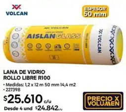 Construmart Lana de vidrio rollo libre R100 oferta
