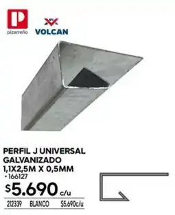 Construmart Perfil j universal galvanizado oferta