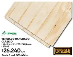Construmart Leonera terciado ranurado clásico oferta