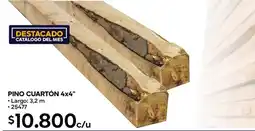Construmart Pino cuartón 4x4" oferta