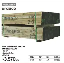 Construmart Arauco pino dimensionado impregnado oferta