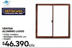 Construmart Ventan aluminio L4000 oferta