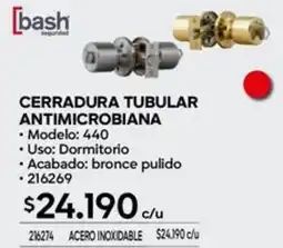 Construmart Bash cerradura tubular antimicrobiana oferta