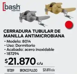Construmart Bash cerradura tubular de manilla antimicrobiana oferta