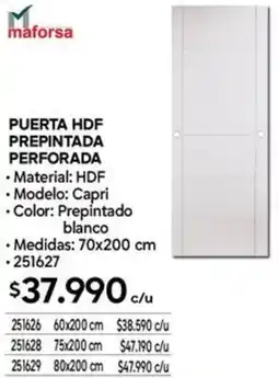 Construmart Maforsa puerta hdf prepintada oferta