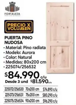 Construmart Fortaleza puerta pino nudosa oferta