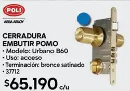 Construmart Poli assa abloy cerradura embutir pomo oferta