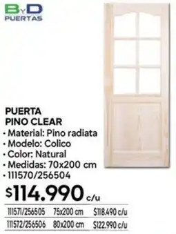 Construmart Puerta pino clear oferta