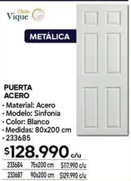 Construmart Chile vique puerta acero oferta