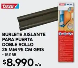 Construmart Tesa burlete aislante para puerta doble rollo oferta