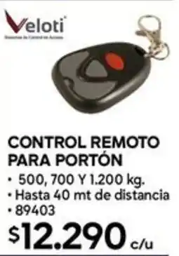 Construmart Veloti control remoto para portón oferta