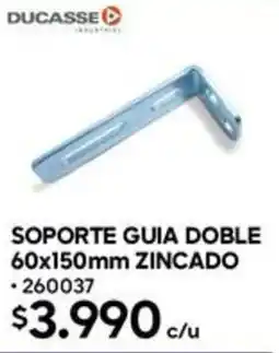 Construmart Ducasse soporte guia doble zincado oferta