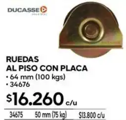 Construmart Ducasse ruedas al piso con placa oferta