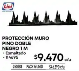 Construmart Lioi protección muro pino doble negro oferta