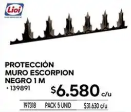 Construmart Lioi protección muro escorpion negro oferta