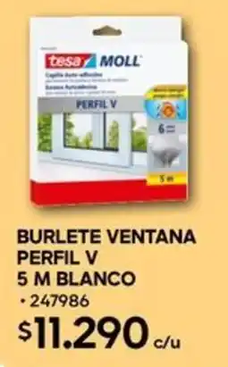 Construmart Tesa moll burlete ventana perfil V blanco oferta