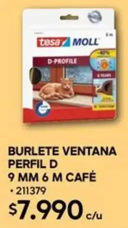 Construmart Burlete ventana perfil D café oferta