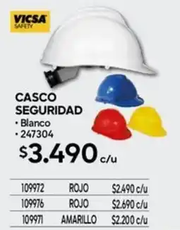Construmart Vicsa safety casco seguridad blanco oferta