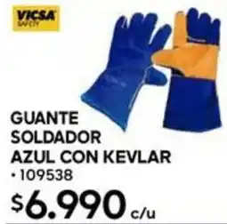 Construmart Guante soldador azul con kevlar oferta