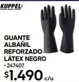 Construmart Kuppel guante albañil reforzado látex negro oferta
