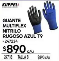 Construmart Kuppel guante multiflex nitrilo rugoso azul oferta