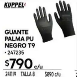 Construmart Kuppel guante palma PU negro oferta