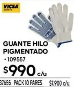 Construmart Vicsa safety guante hilo pigmentado oferta