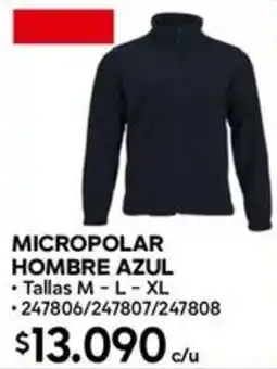 Construmart Micropolar hombre azul oferta