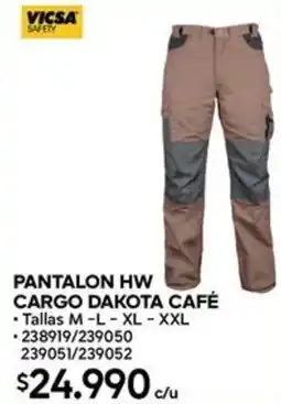 Construmart Vicsa safety pantalon hw cargo dakota café oferta