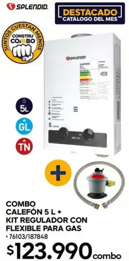 Construmart Combo calefón oferta