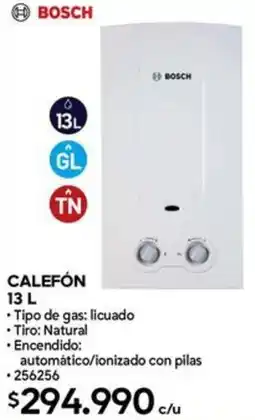Construmart Bosch calefón oferta